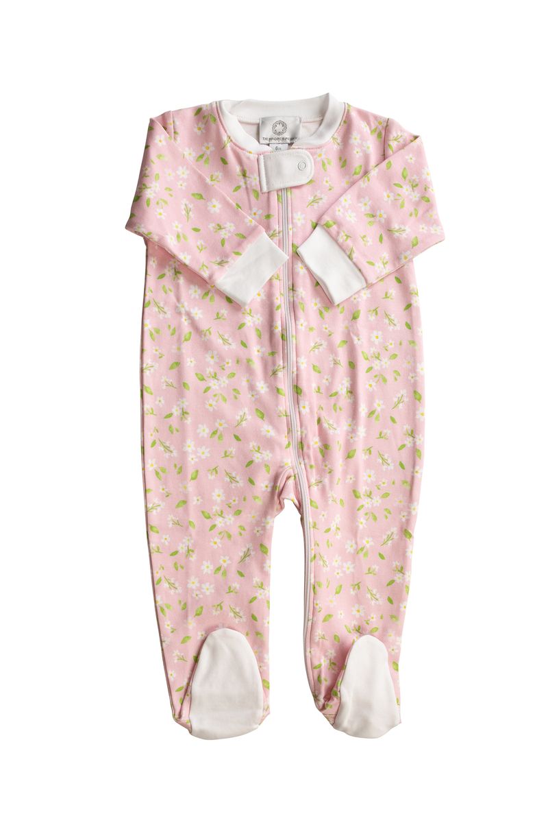 Pink Petal Zipped Footie F26