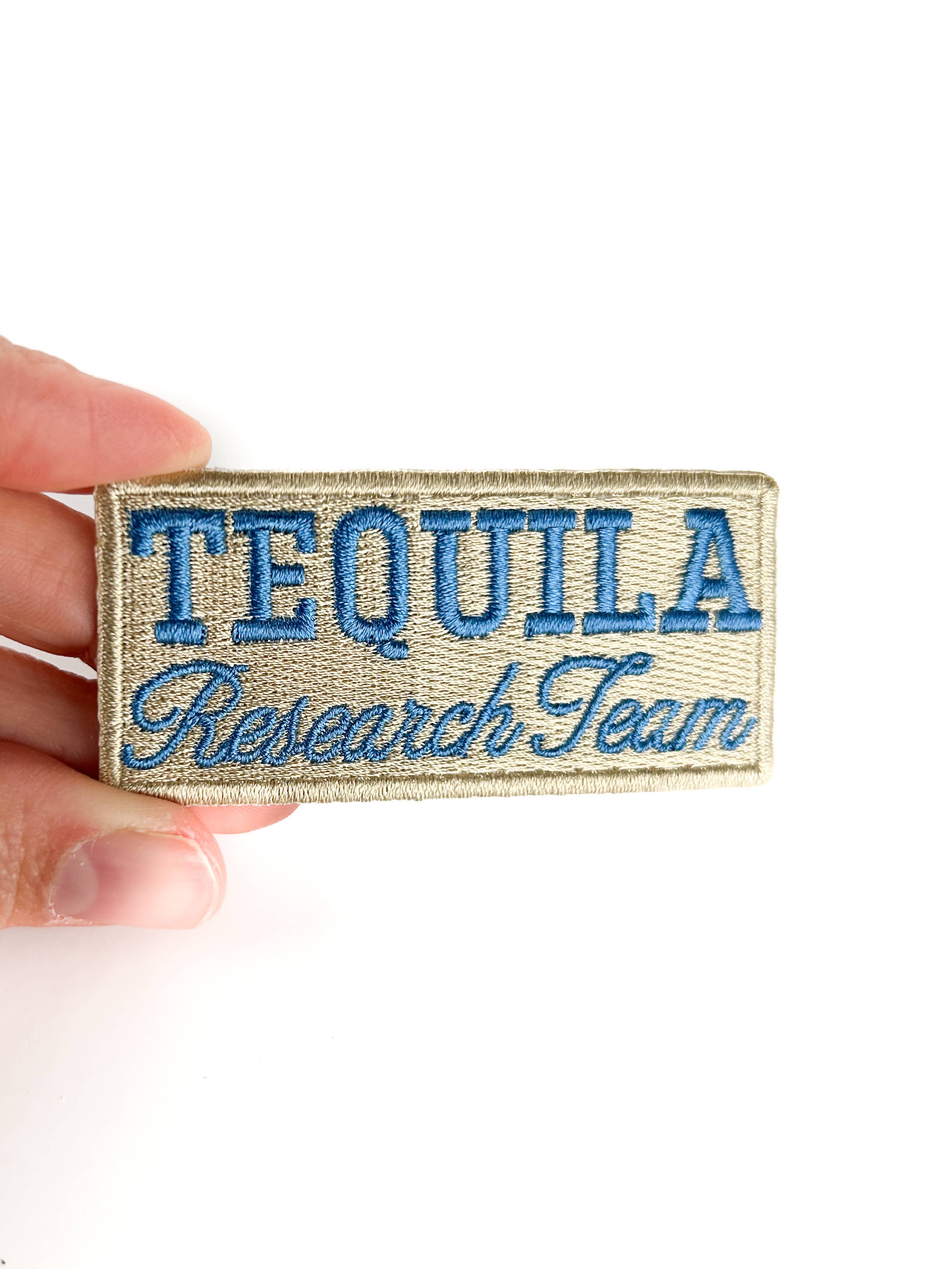 Tequila Research Team Embroidered Patch Funny Drinking Iron
