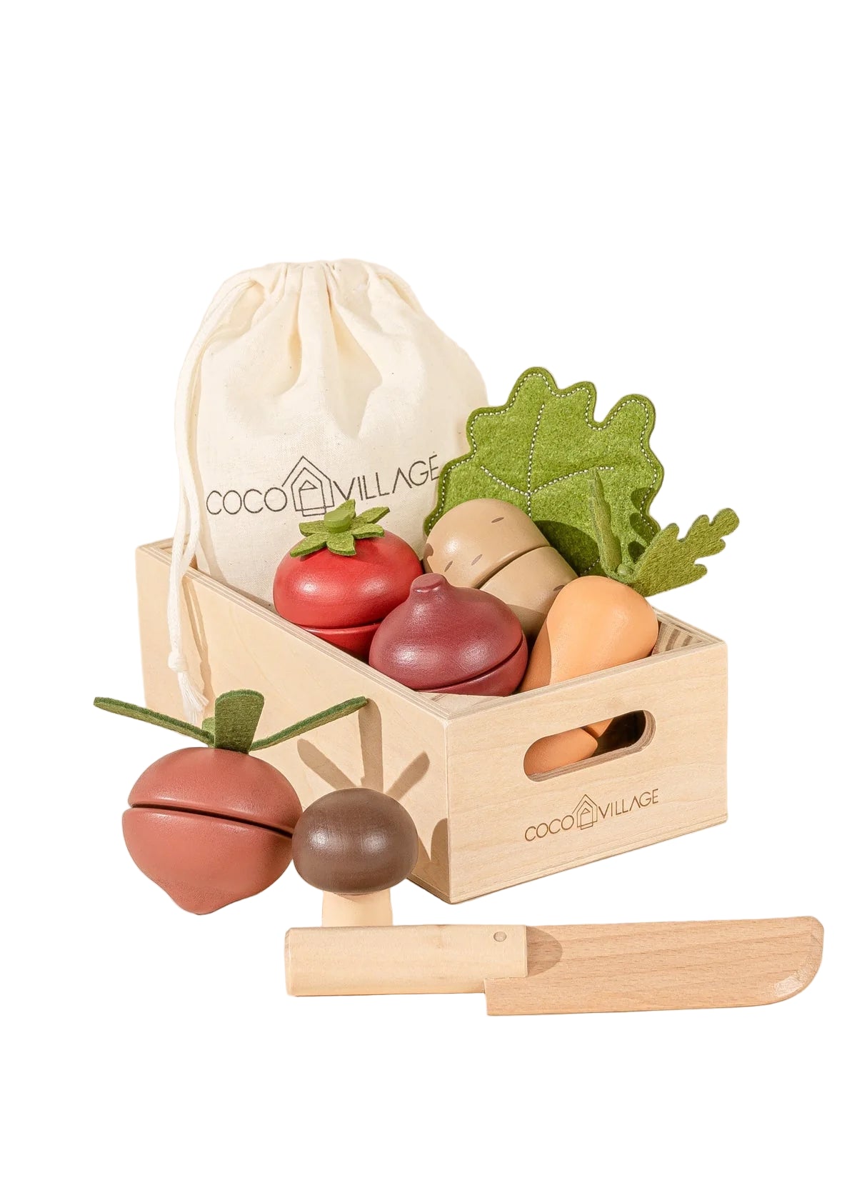 Wooden Vegetables Playset