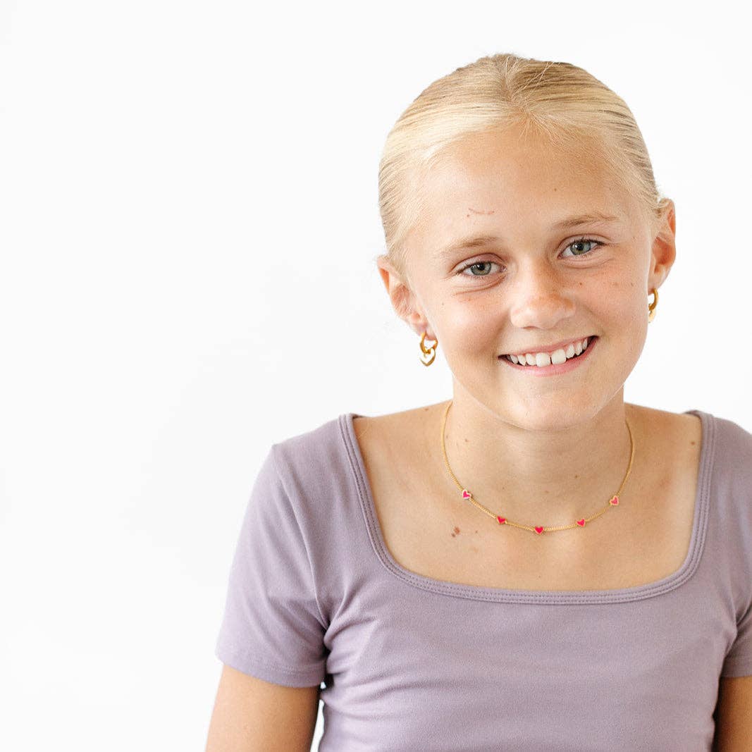 Bold Heart Hoops in Gold