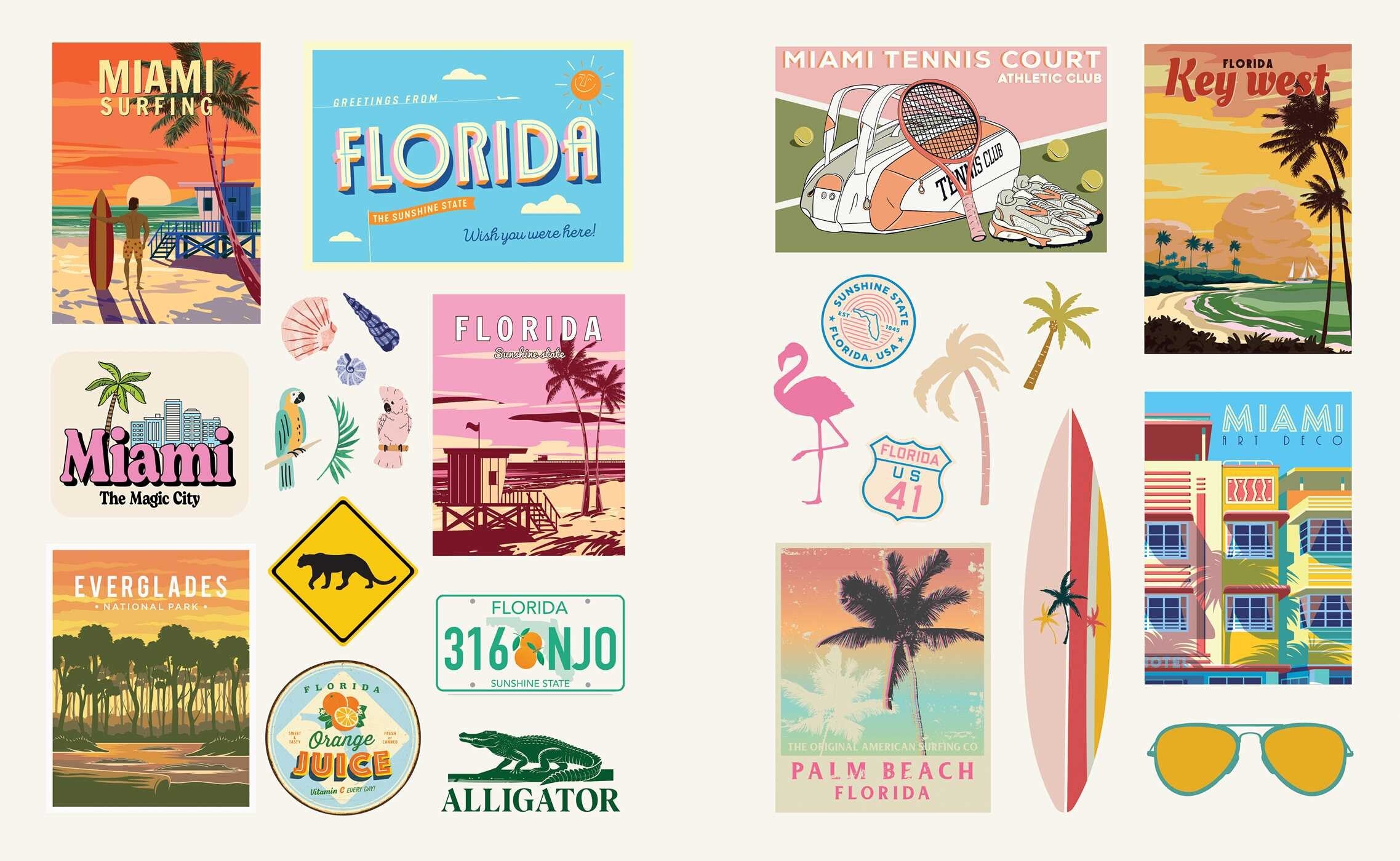 American Road Trip Sticker Book