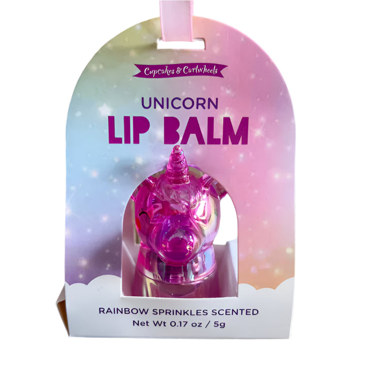 Iridescent Unicorn Swirl Lip Balm with Rainbow Sprinkles Scent
