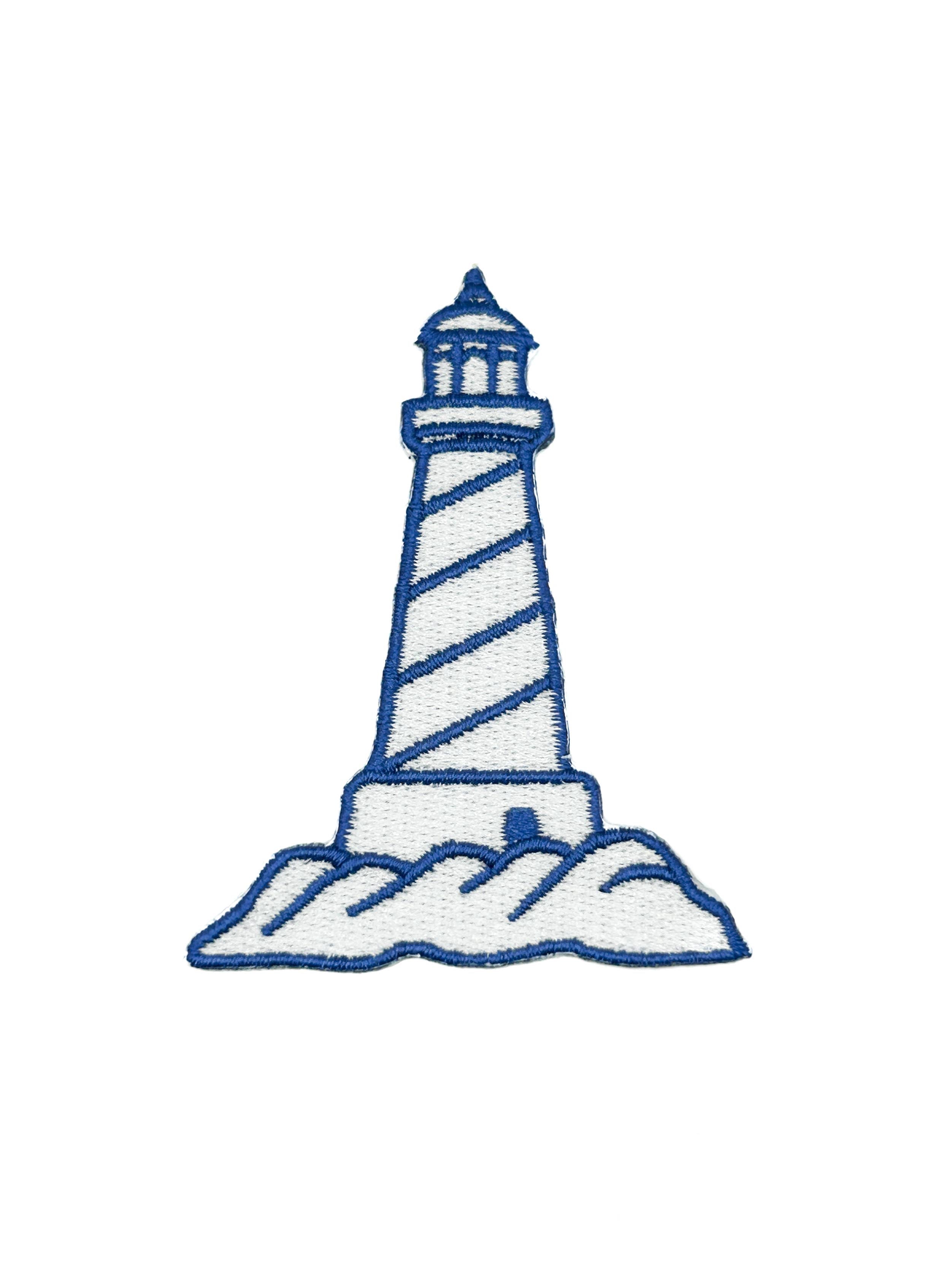 Lighthouse Embroidered Patch Coastal Nautical Beacon Patch