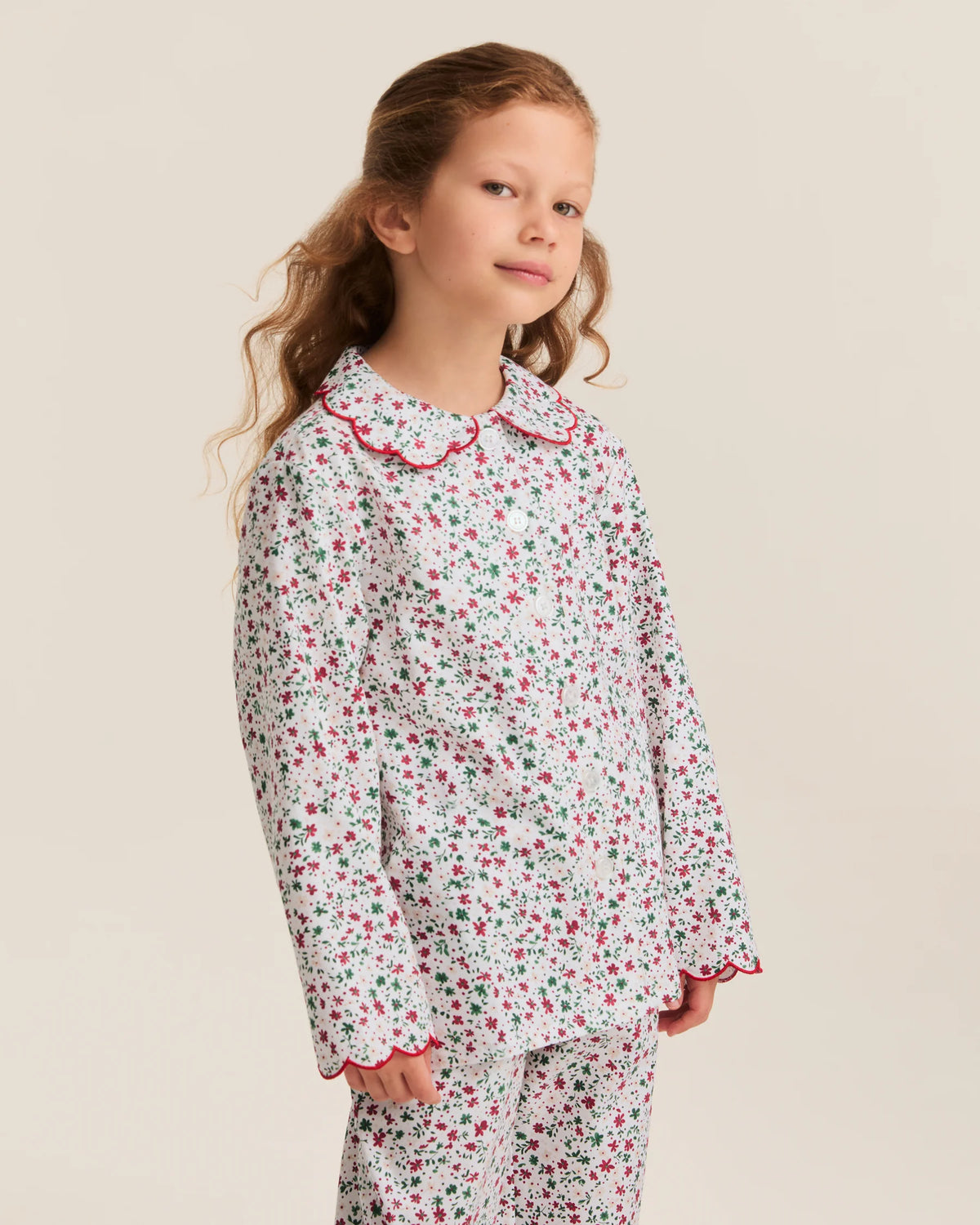 Kid's Twill Colette Pajama Set in Winter Garden