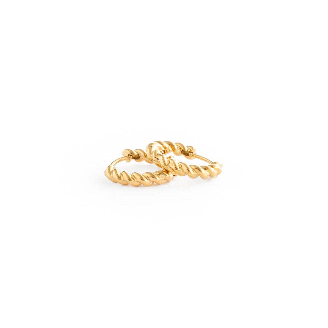 Braided Hoop Earrings - Hypoallergenic, Girl Gift