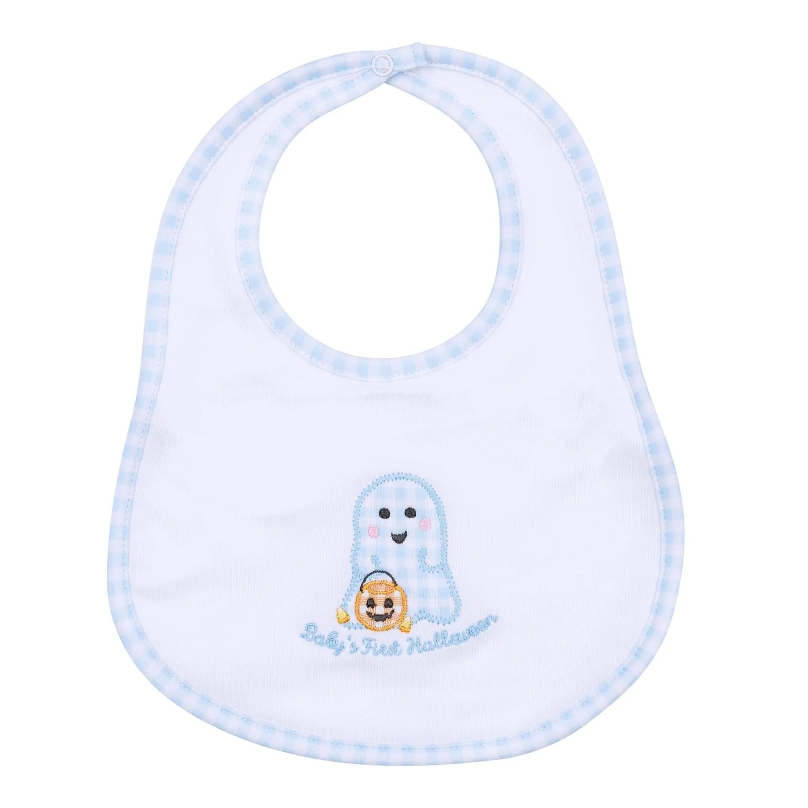 Boo Crew! Applique Light Blue Bib