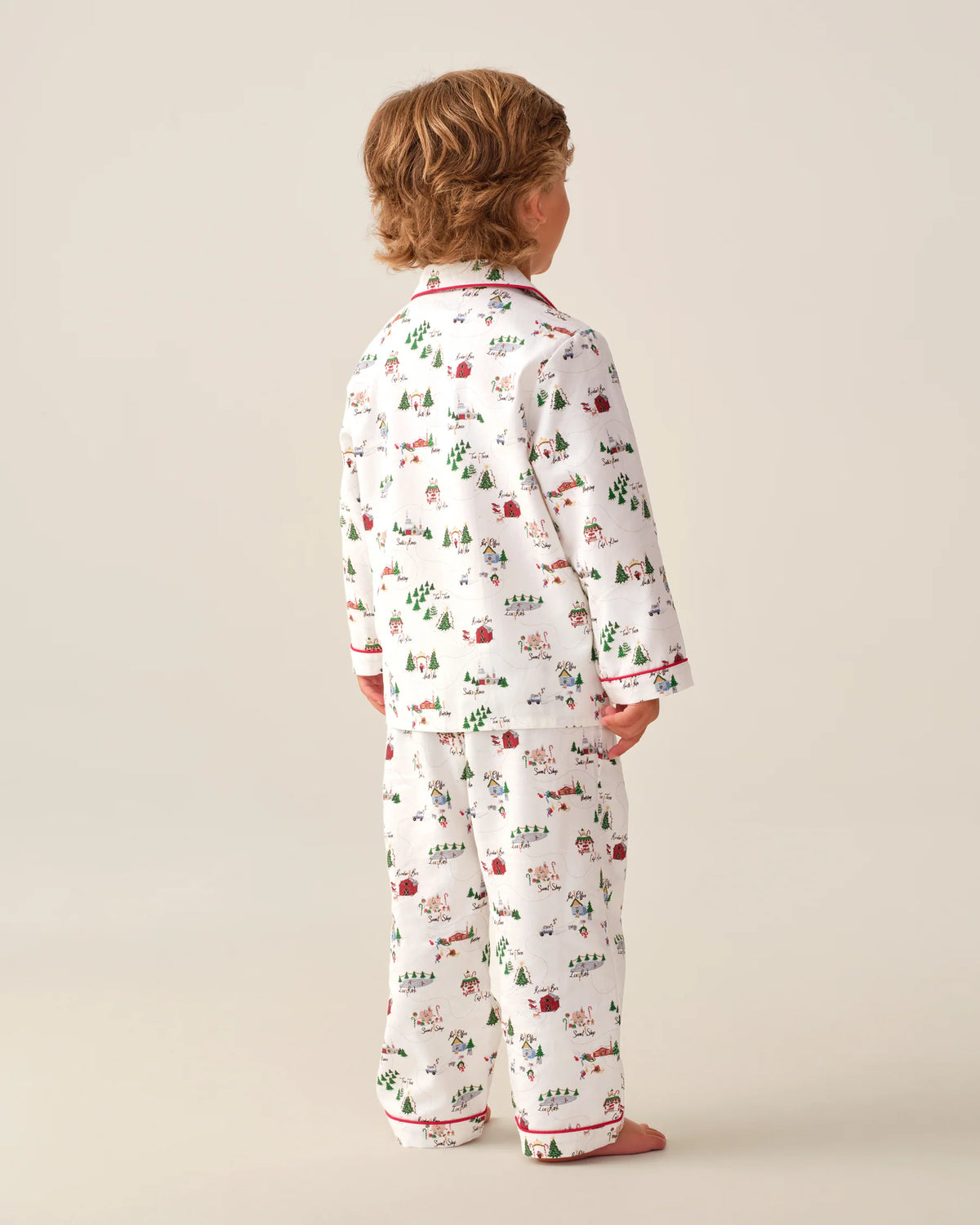 Kid's Twill Pajama Set in North Pole Chronicles