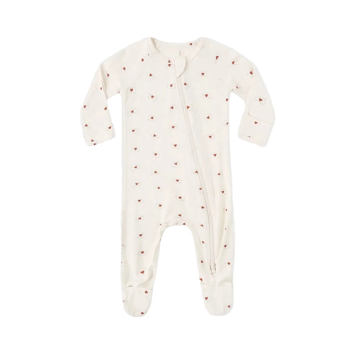BAMBOO ZIP FOOTIE VALENTINE