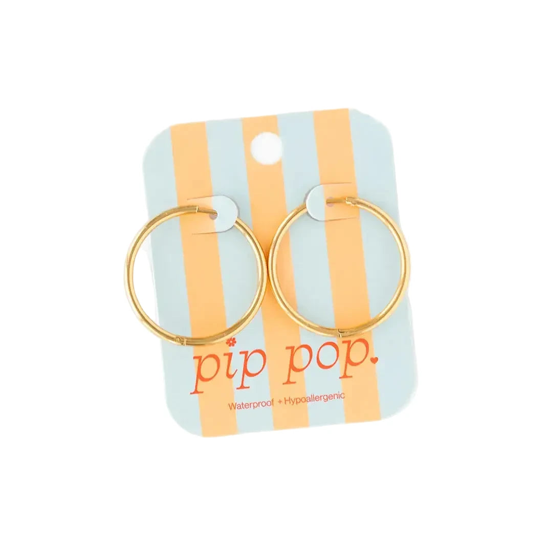 Endless Hoop Thin Gold Earrings - Hypoallergenic, Girl Gift