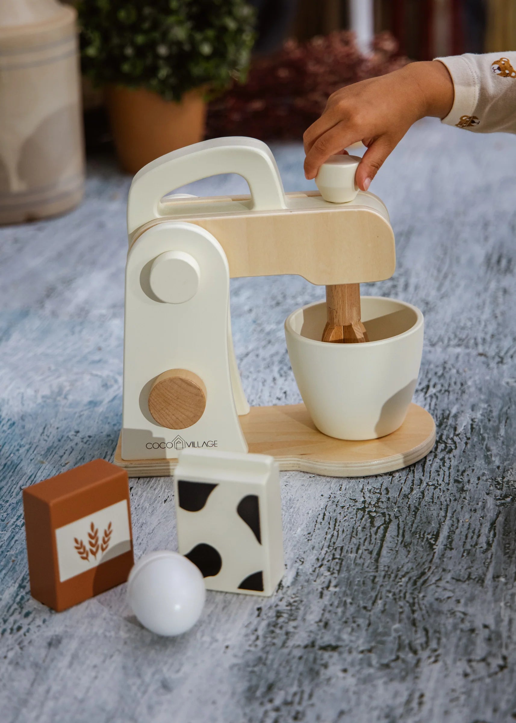 Wooden Stand Mixer and  Accessories