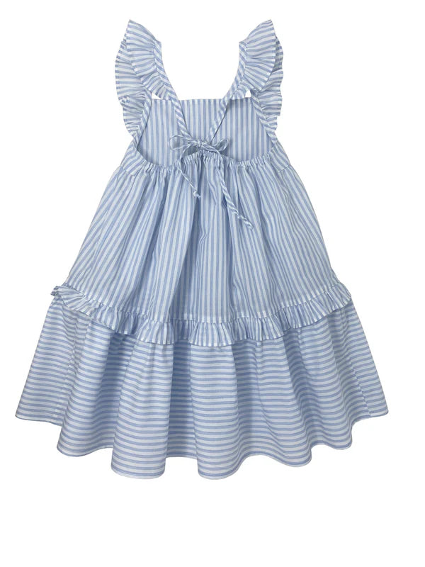 Girl Dress Woven Light Blue Sundress