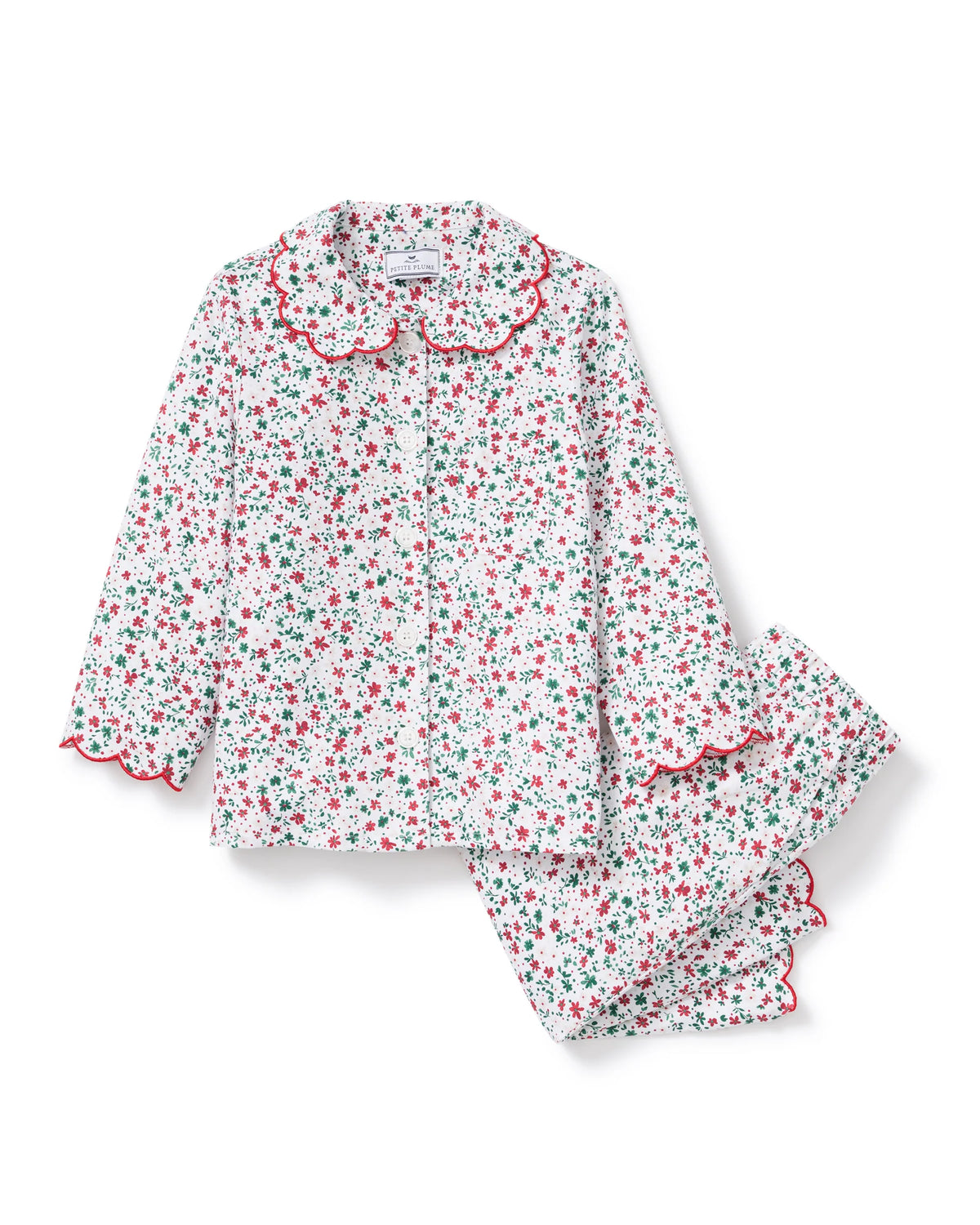 Kid's Twill Colette Pajama Set in Winter Garden