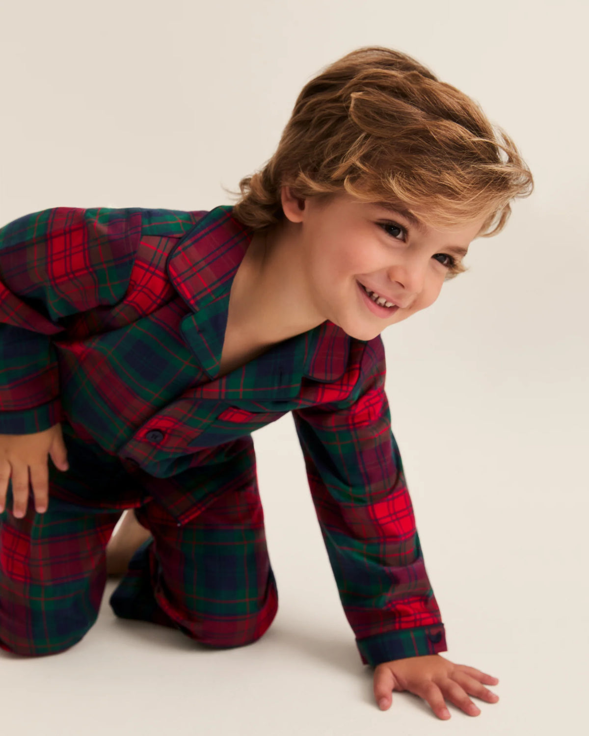Kid's Brushed Twill Pajama Set in St. James Tartan