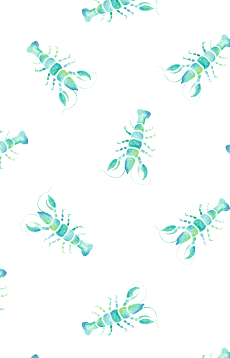 Green Blue Lobsters Two Piece Pajama Set