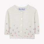 Floral Cardigan In Creme