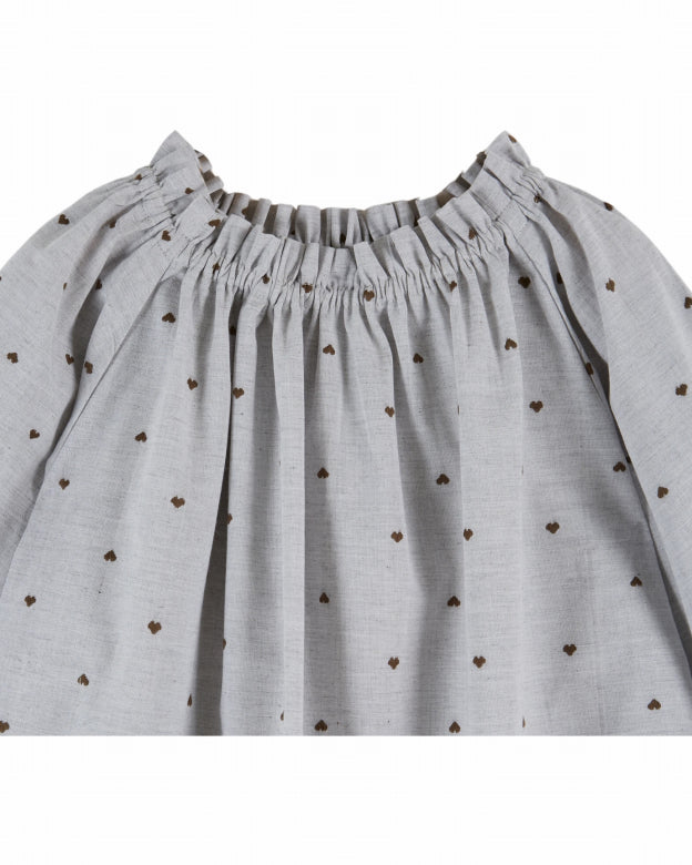 Heart Jacquard Blouse