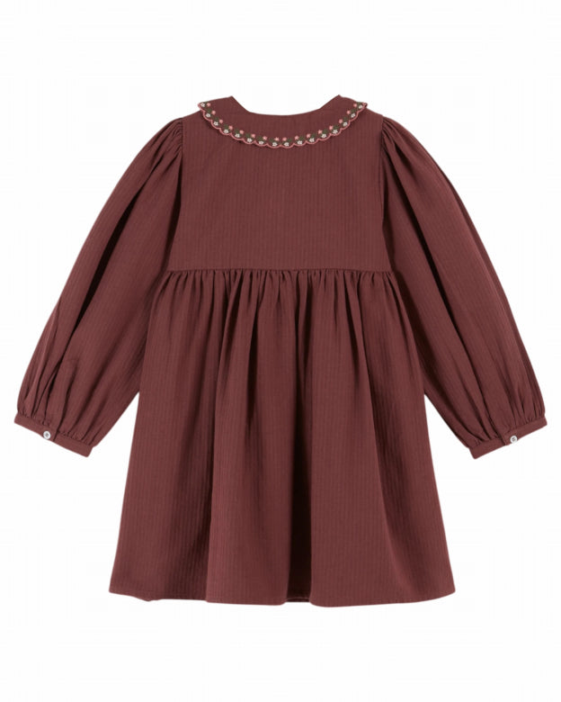 Smocked Dress in Violine