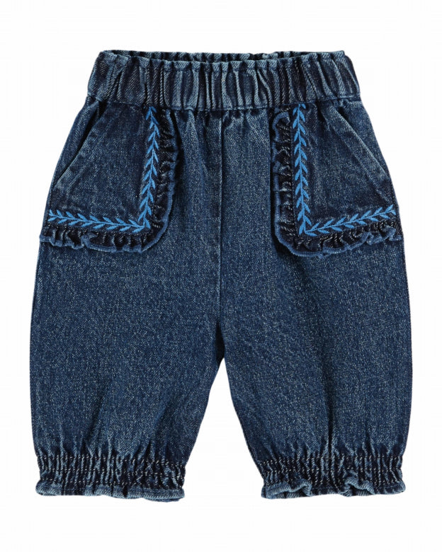 Embroidered Baby Denim Pants