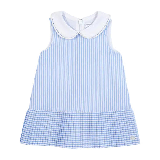 Seersucker Peter Pan Collared Dress