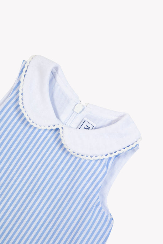 Seersucker Peter Pan Collared Dress