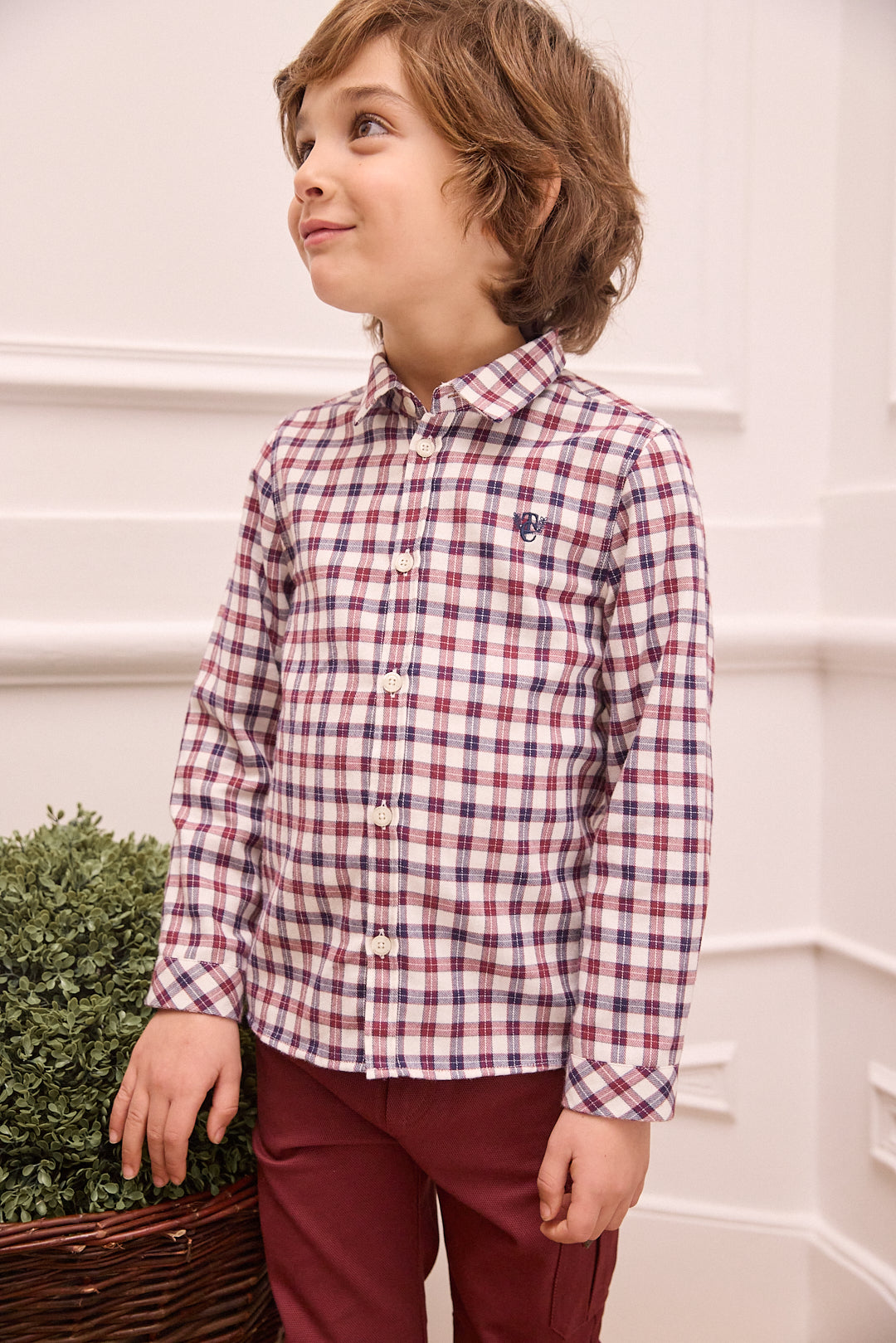 LS Collared Shirt Red Check Multi F26