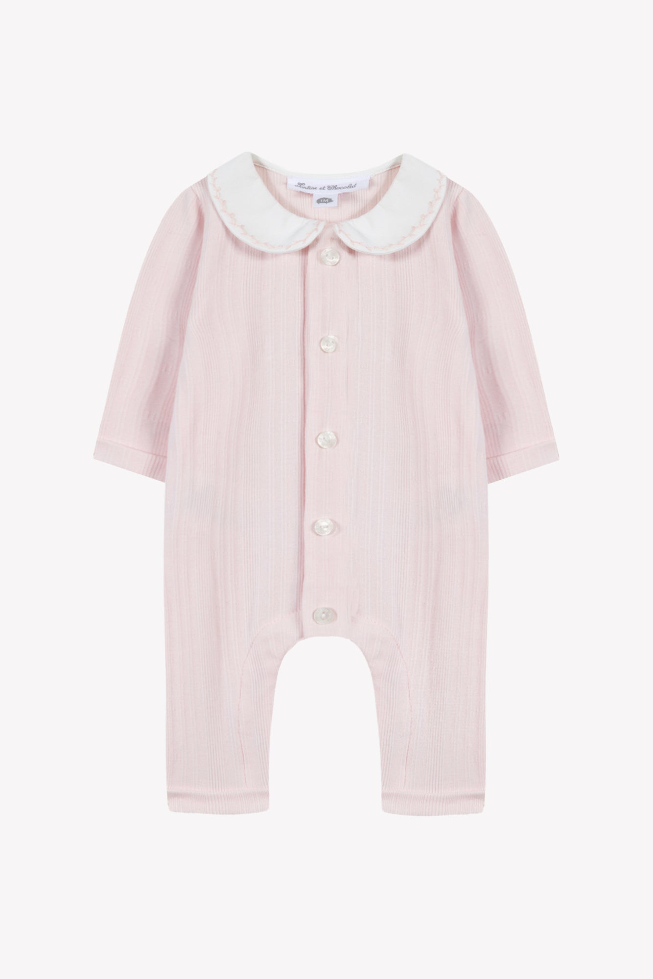 Collared LS Woven One piece Rose F26