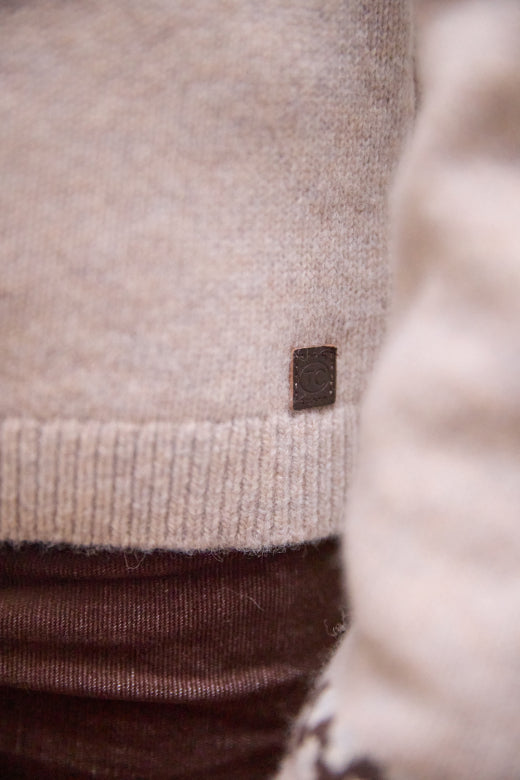 Boy LS Fair Isle Sweater Sable F26