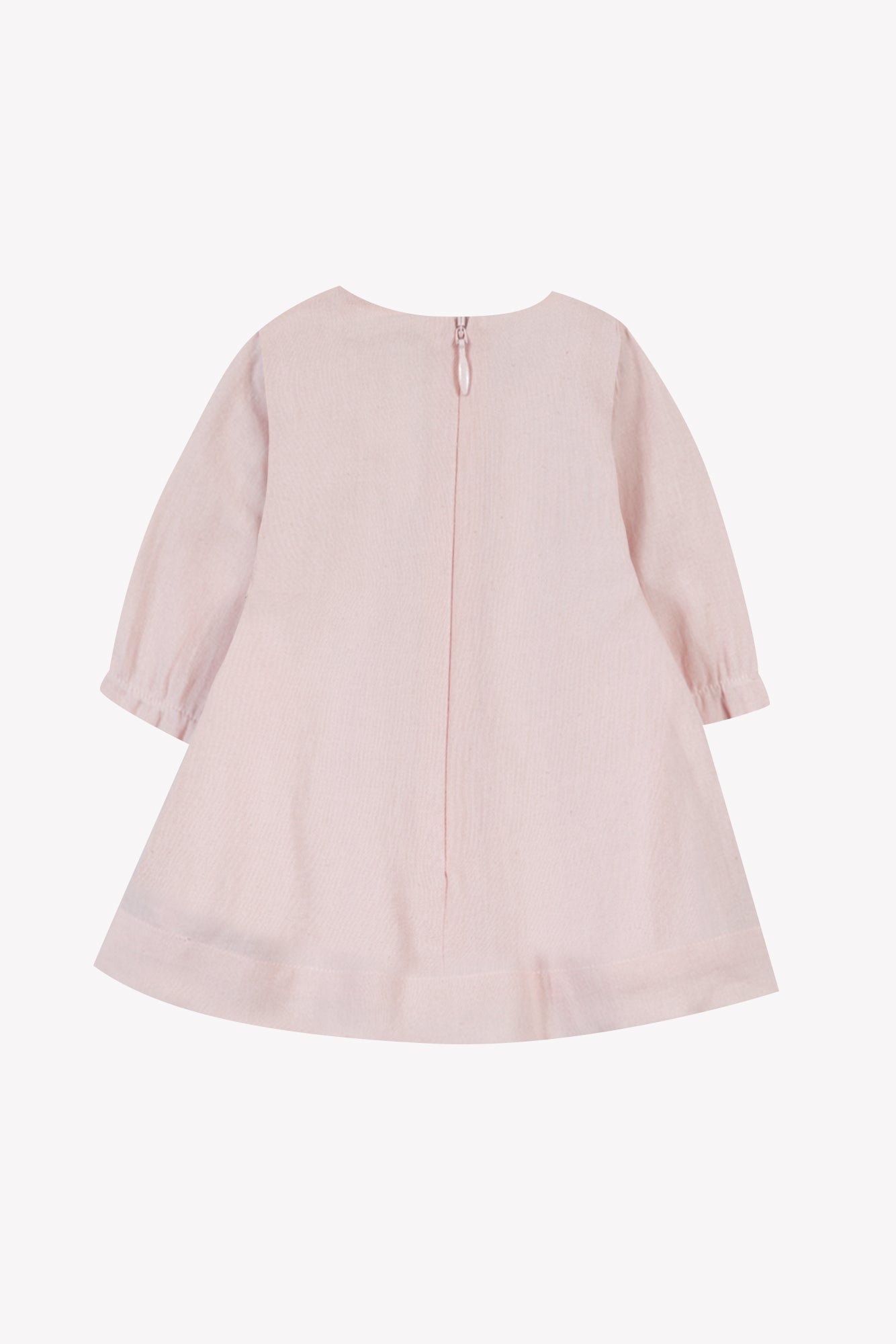 Smocked LS Dress w/ Embroidery Rose F26