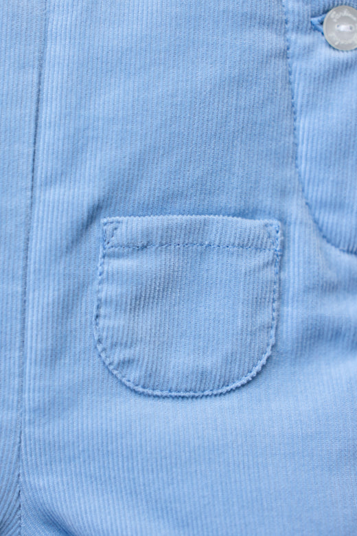 Fine Corduroy Overalls Sky Blue F26