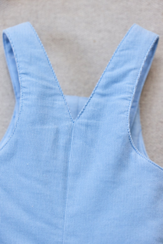 Fine Corduroy Overalls Sky Blue F26