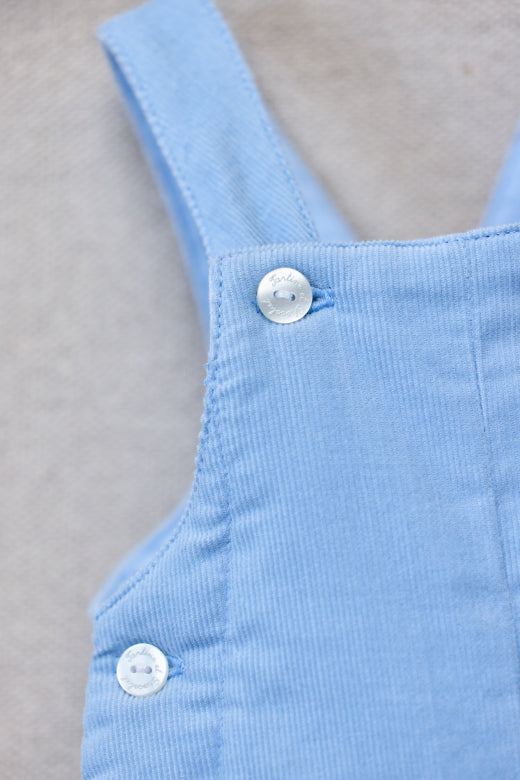 Fine Corduroy Overalls Sky Blue F26