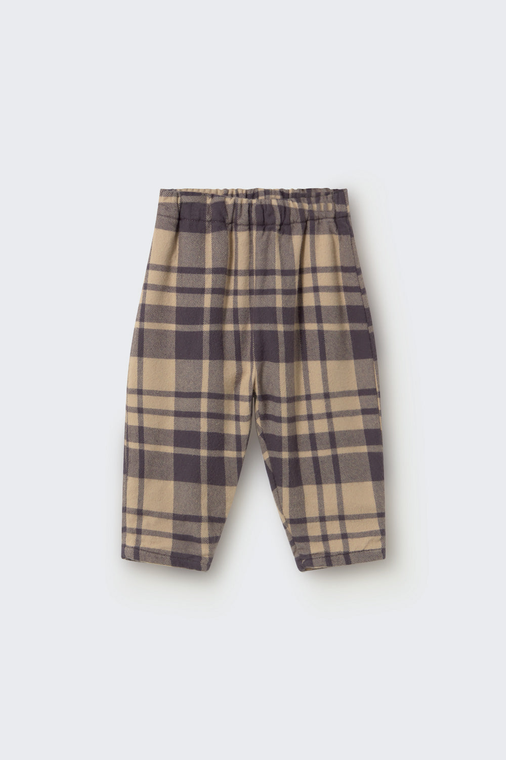 Soft Tartan Flannel Baby Pants Stone F26