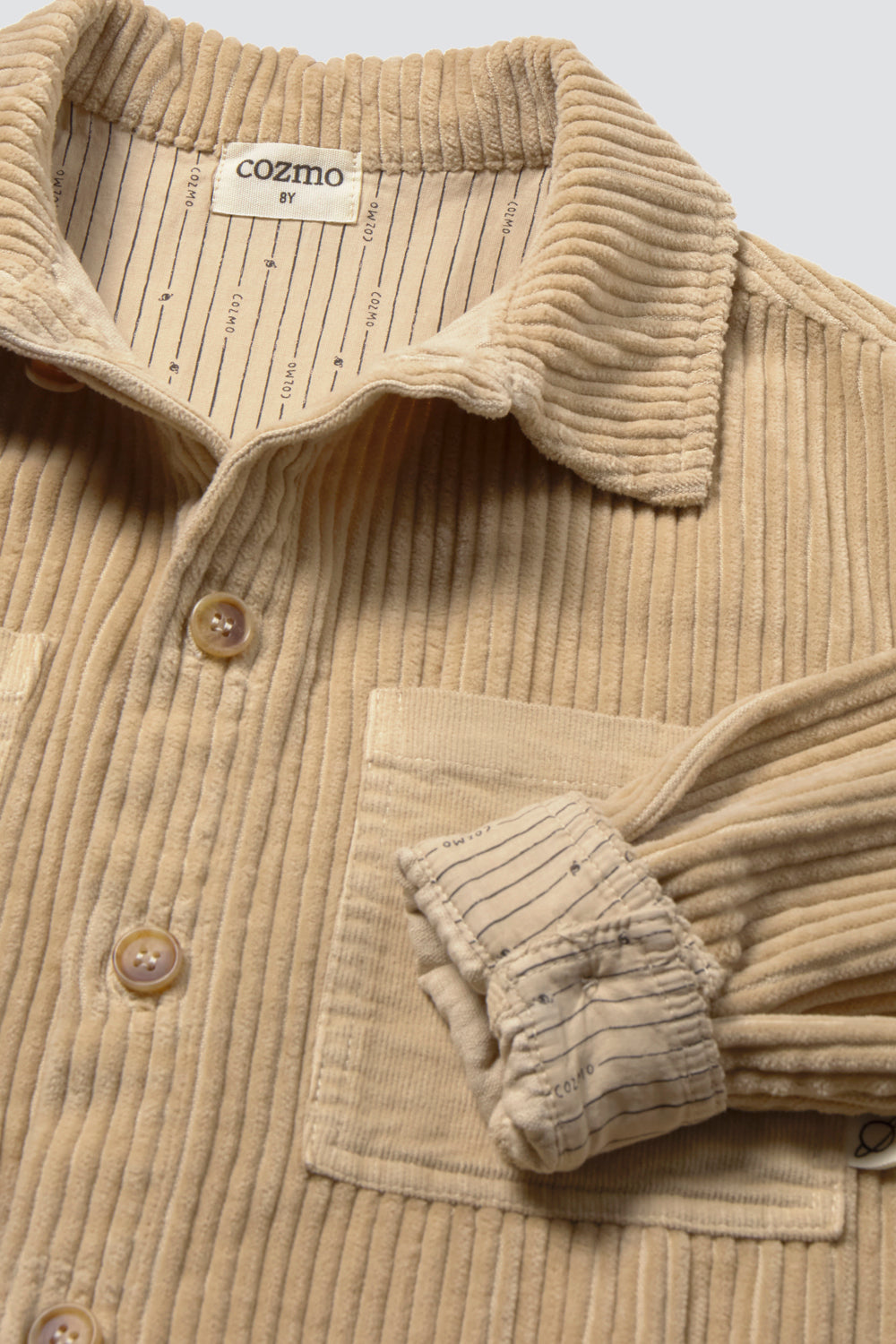 Wide Wale Corduroy Overshirt Stone F26