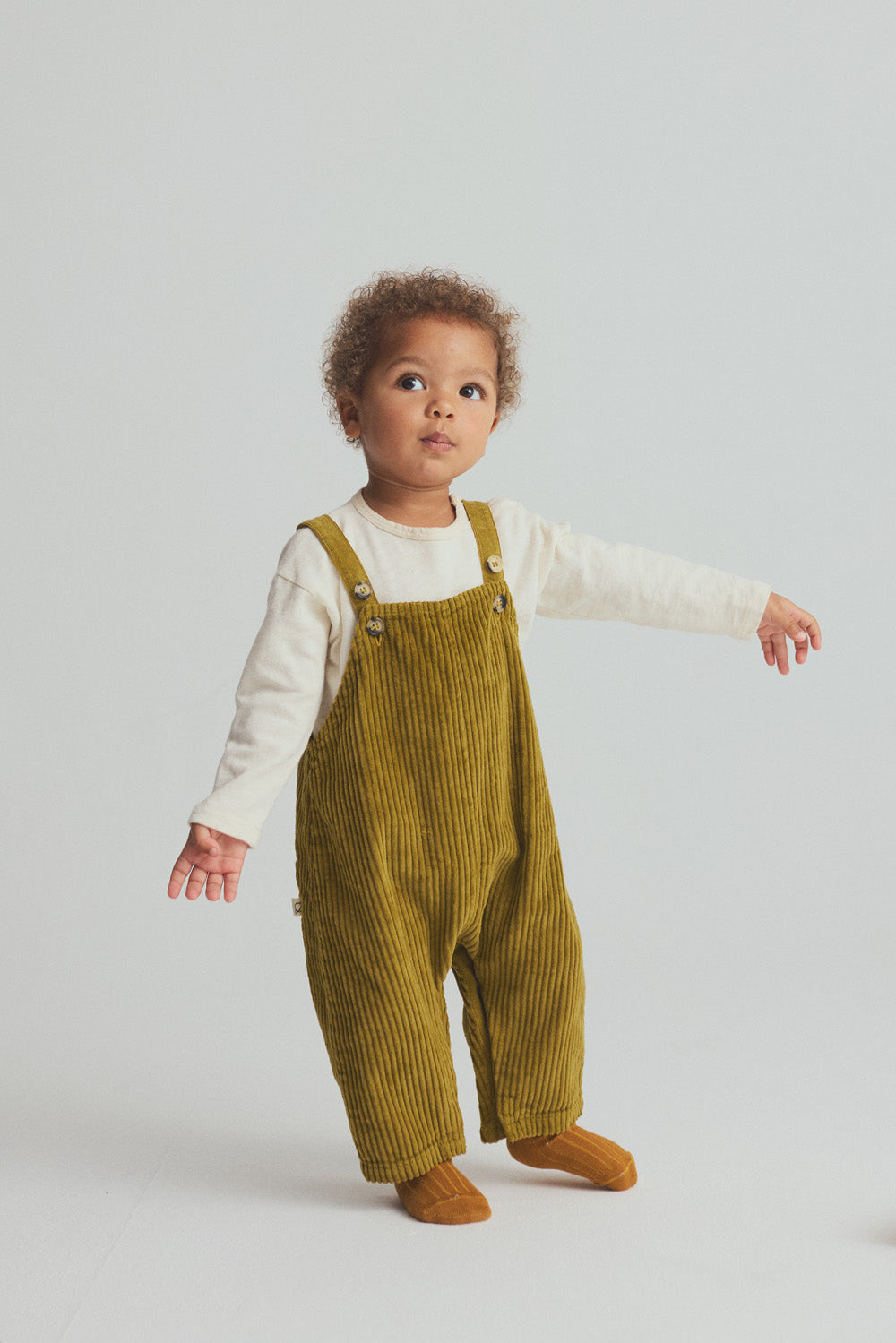 Wide Wale Corduroy Baby Overalls Green F26