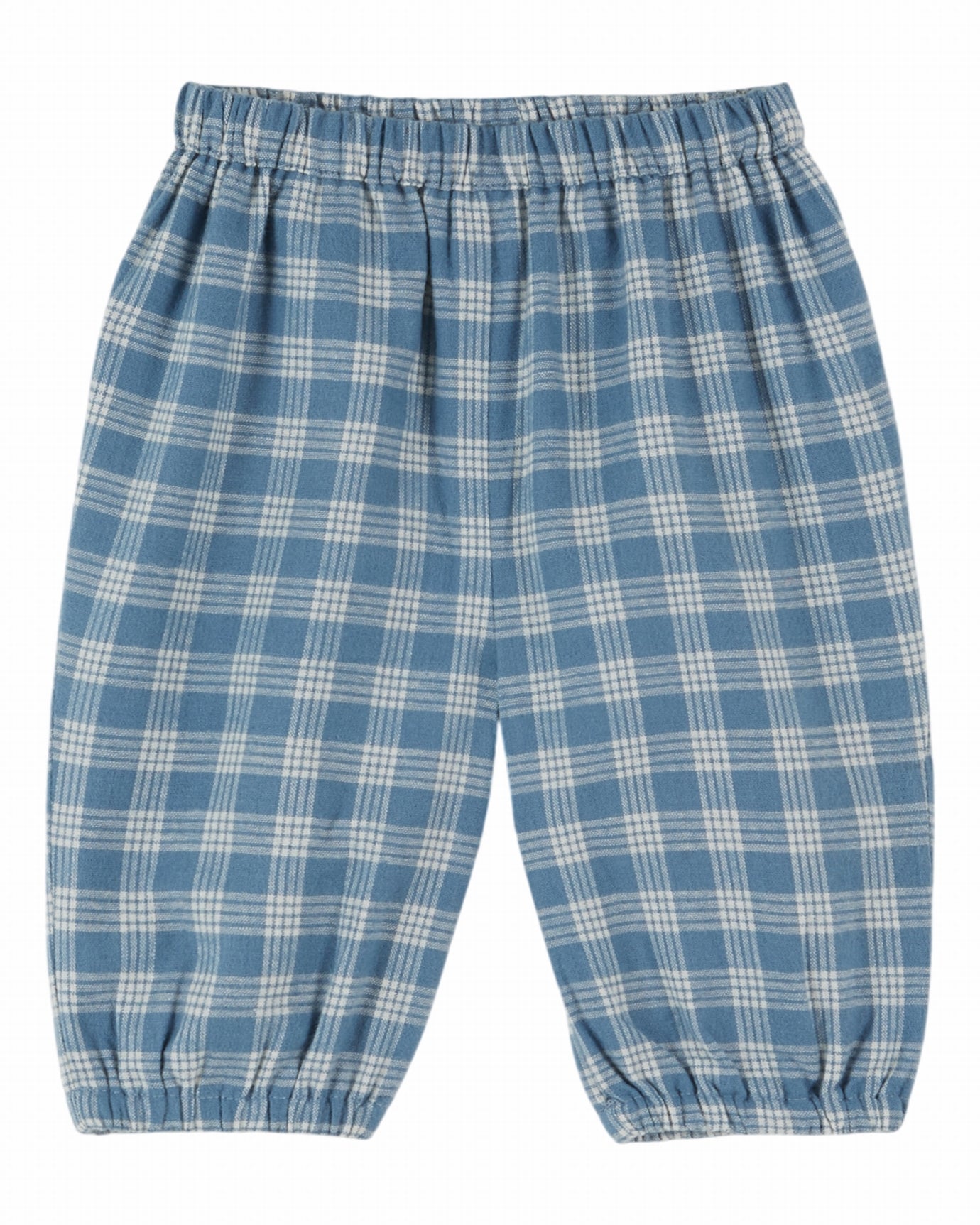 Baby Cotton Pants in Blue White Check F26