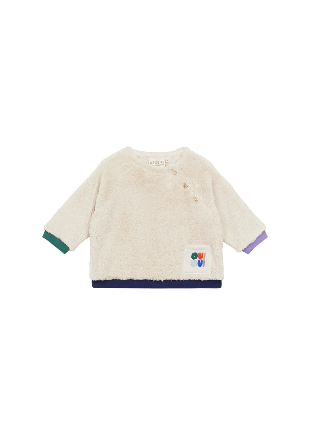 Baby Sherpa Sweatshirt w/ Tricolor Trim F26