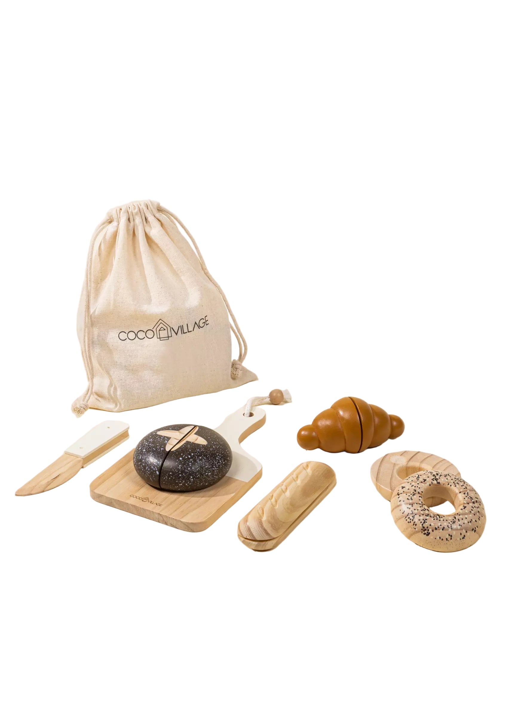 Wooden bakery playset