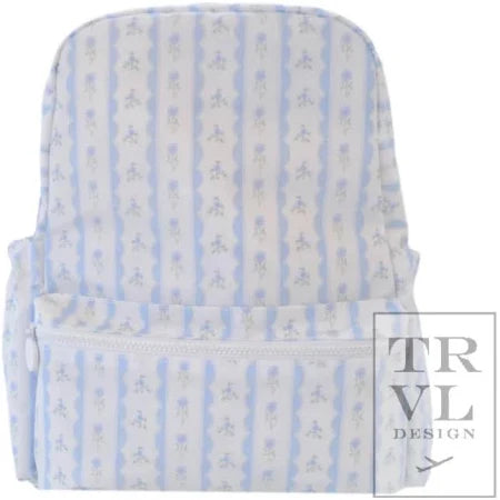 Backpack Ribbon Floral Large Blue