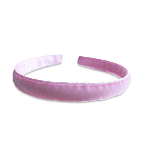 Single velvet headband- Baby Pink