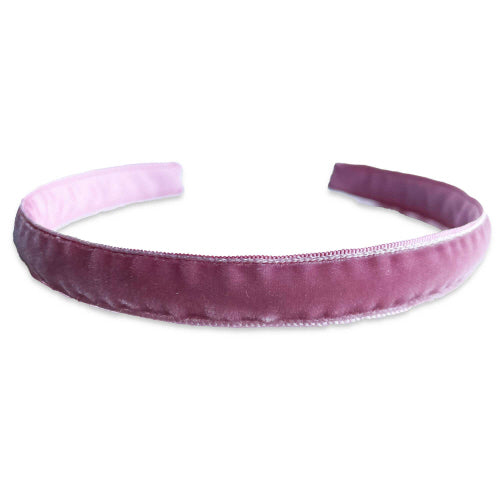 Single velvet headband- Old Pink