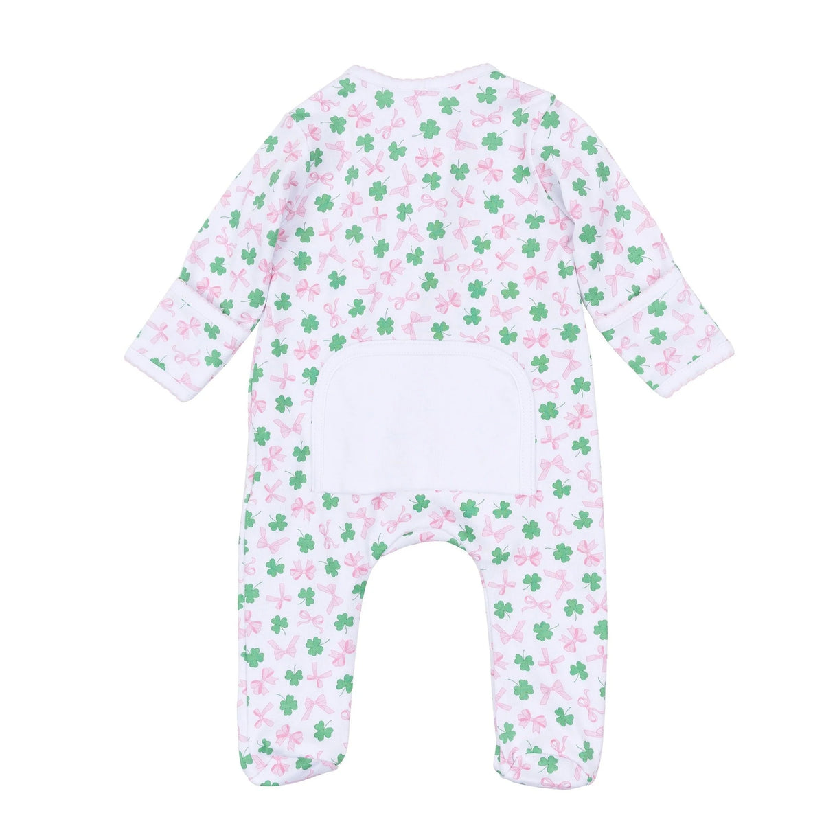 Sweet Clover Print Zip Footie F26