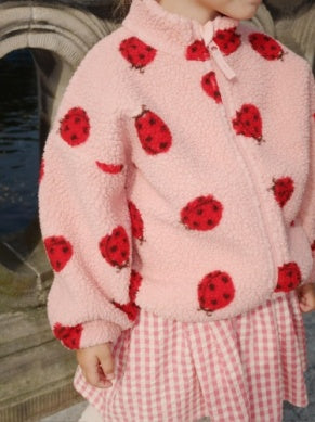Jody Teddy Jacket- Ladybug Pink