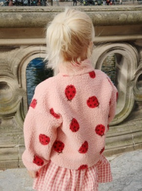 Jody Teddy Jacket- Ladybug Pink