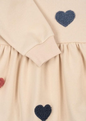 Lou Terry Sweat Dress Multi Heart
