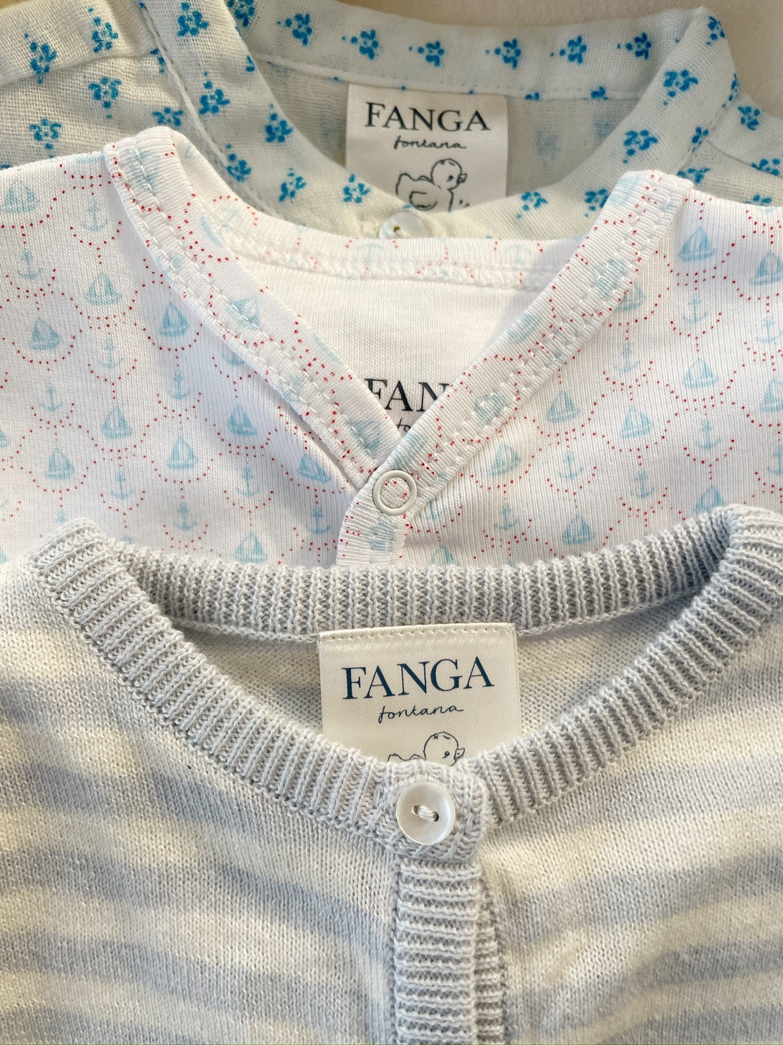 Organic Cotton Two Piece Set Blue Stripe