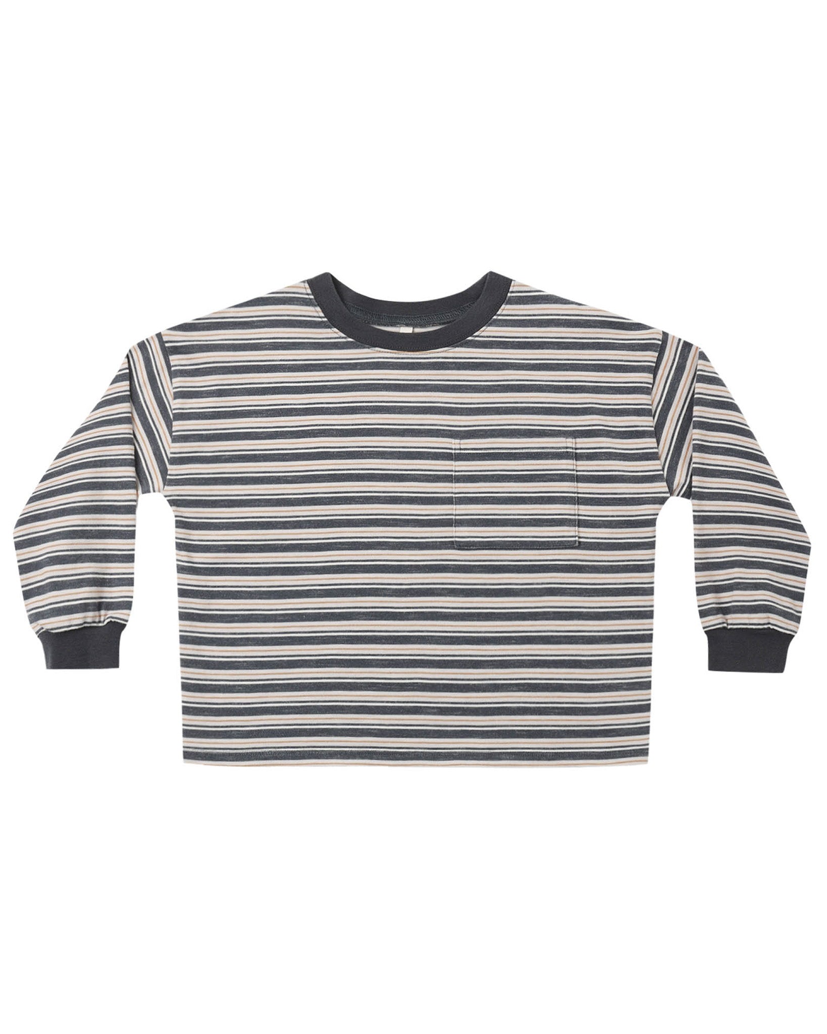 Relaxed Long Sleeve Tee Blue Stripe