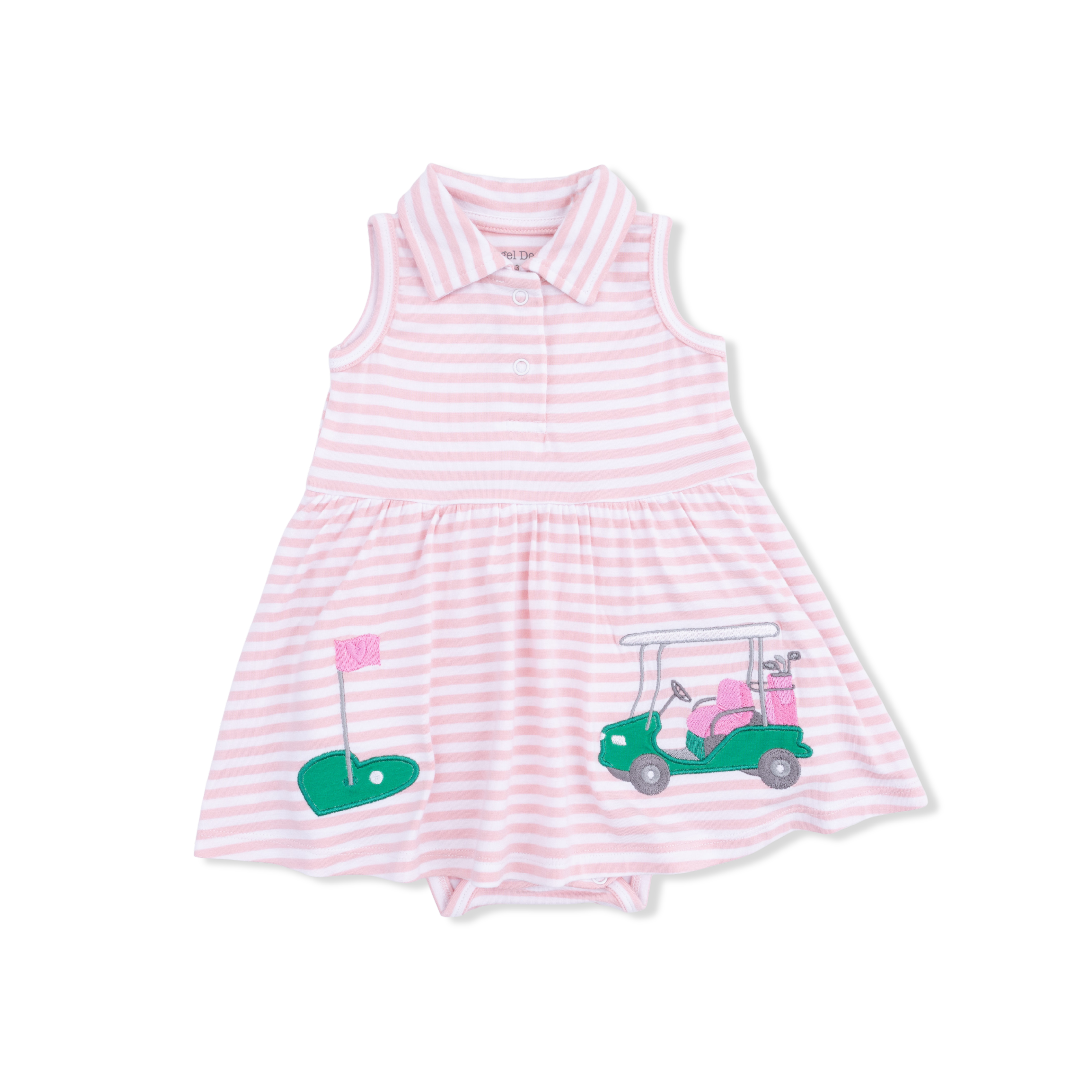 Striped Golf-Polo Tennis Dress