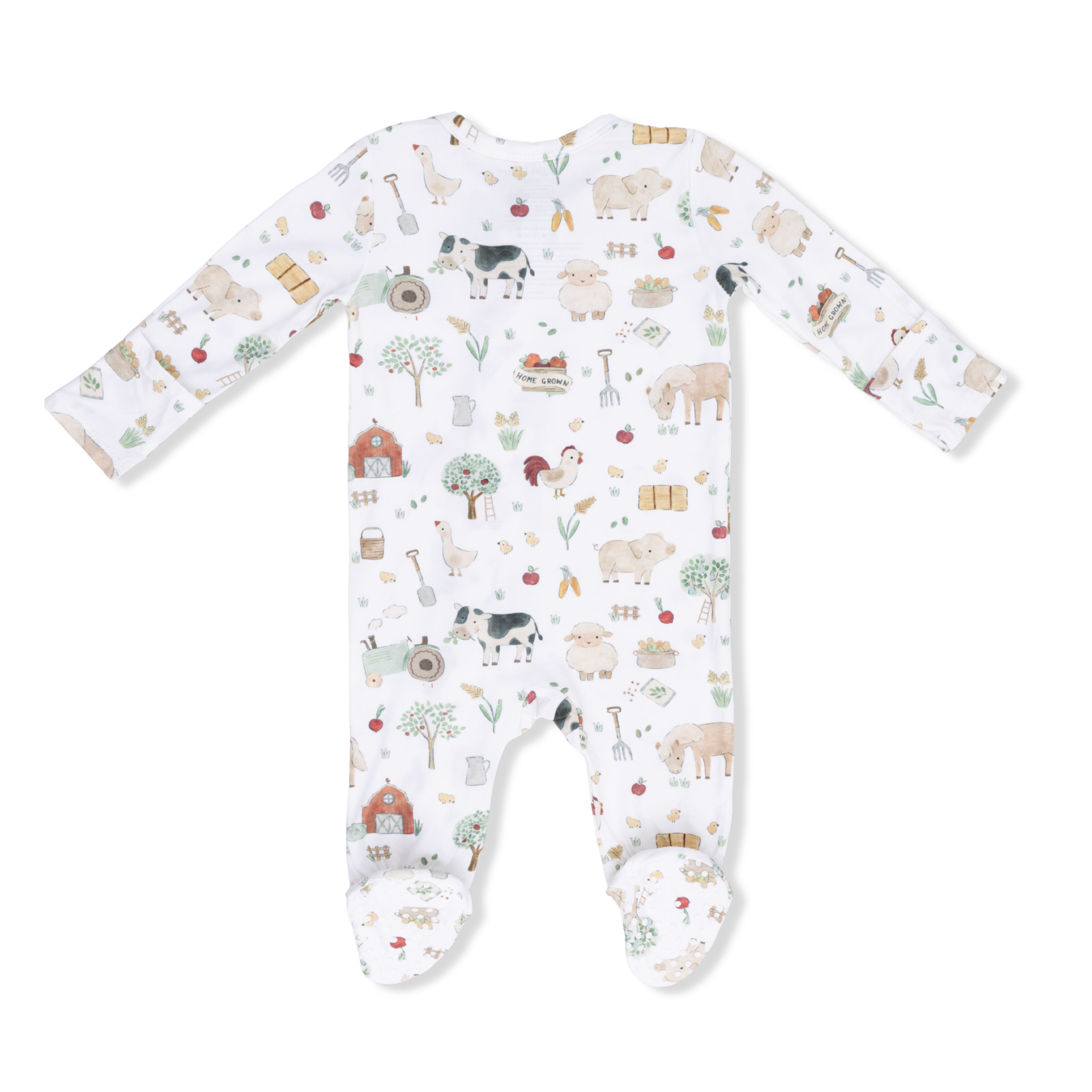 Cute Farm Animals 2 Way Zipper Footie