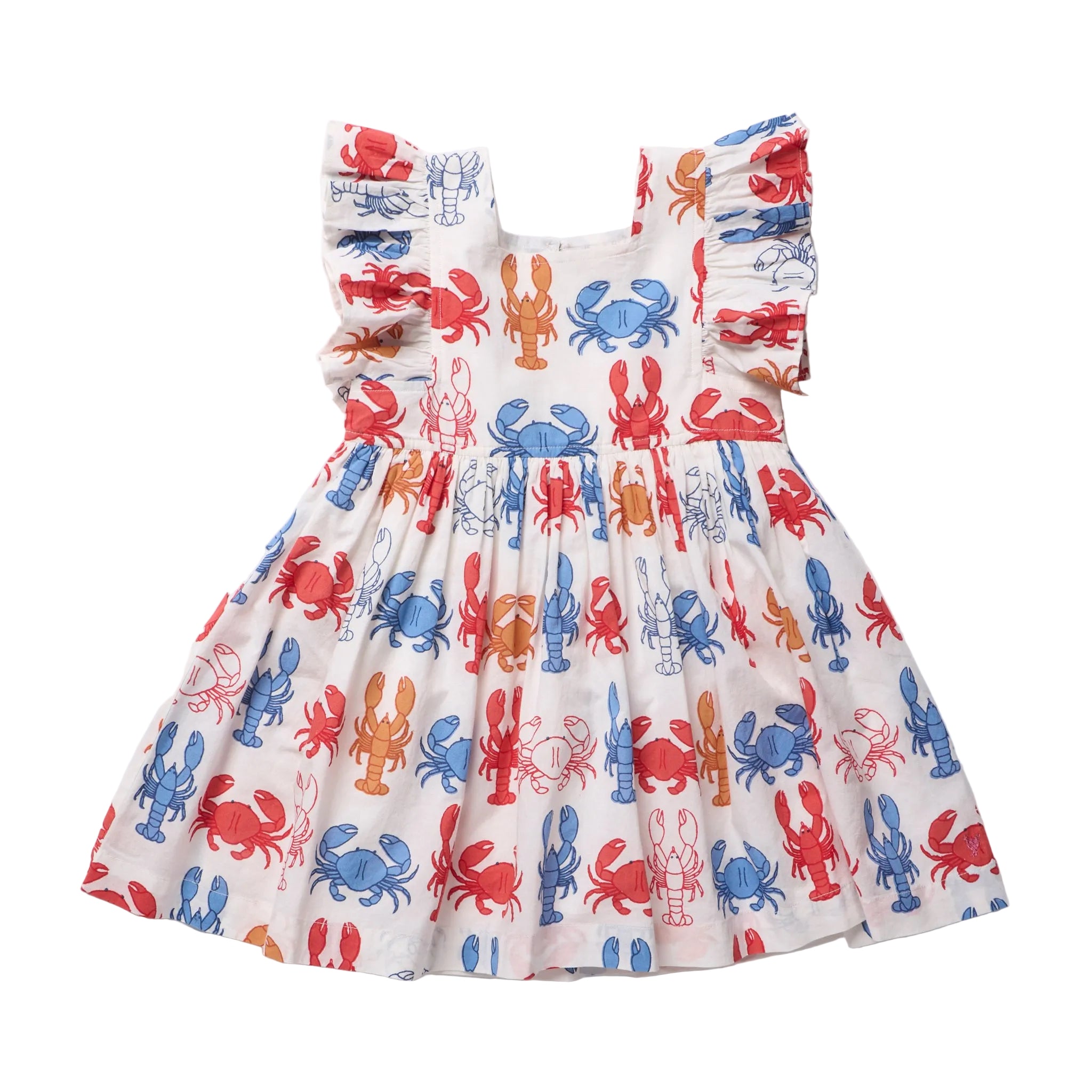 Girls Elsie Dress- Lobsters and Crabs