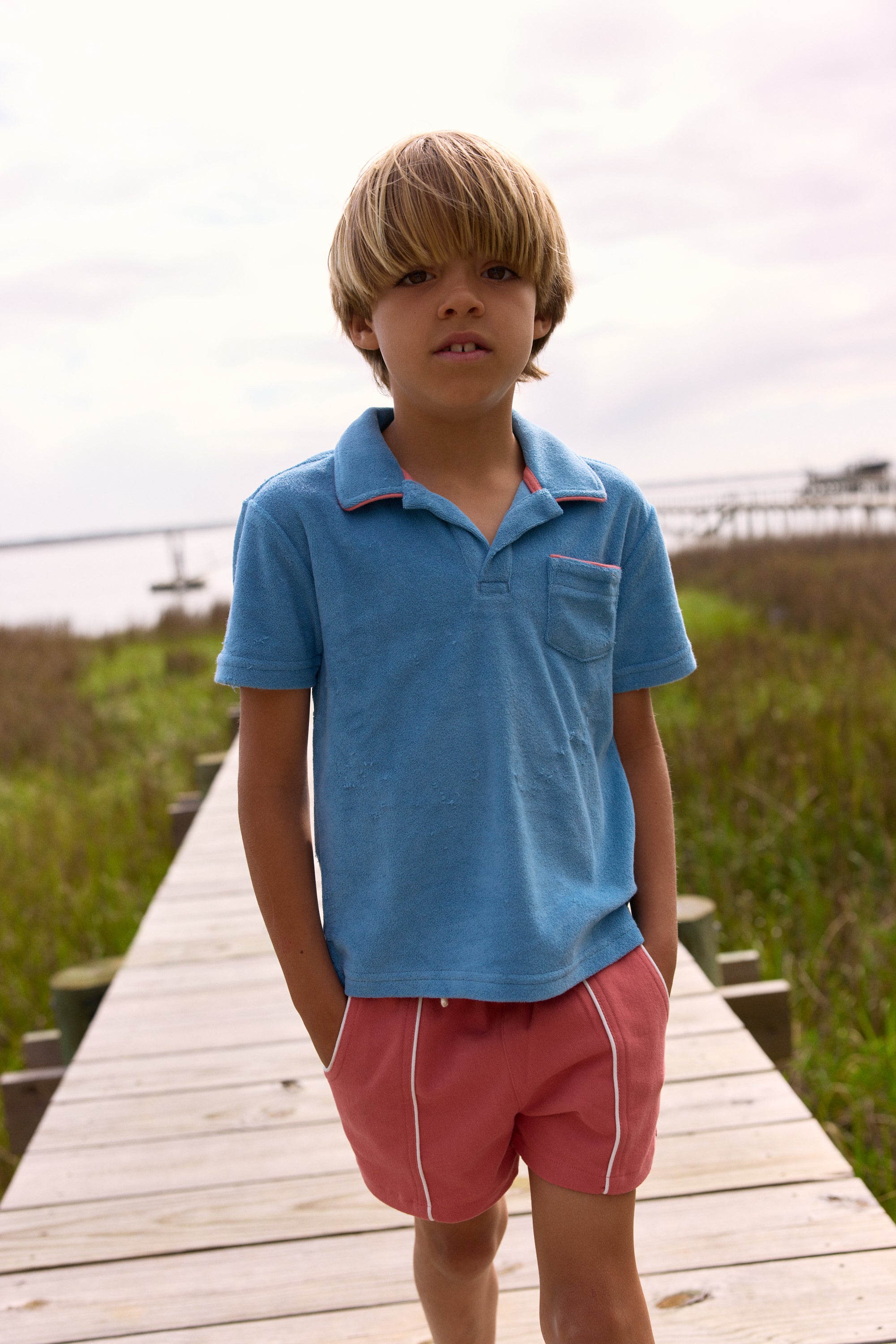 Boys Niagara French Terry Polo SS26